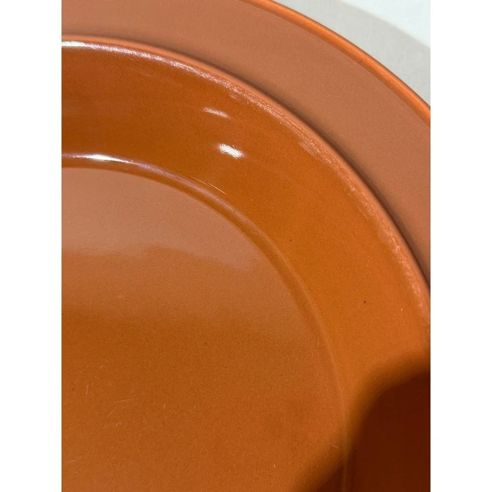Bob Van Allen for Mikasa My Pie GX850 Terracotta Pie Plate Dish Orange Japan MCM